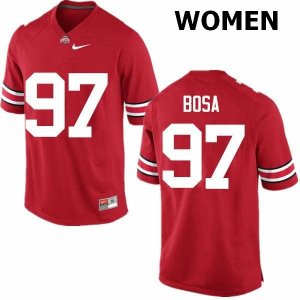 NCAA Ohio State Buckeyes Women's #97 Nick Bosa Red Nike Football College Jersey MBS1845SE